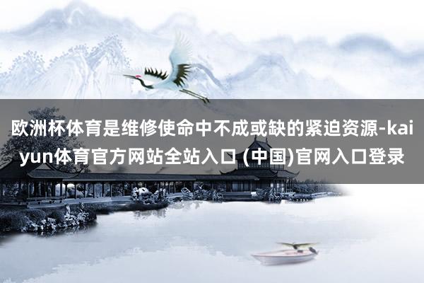 欧洲杯体育是维修使命中不成或缺的紧迫资源-kaiyun体育官方网站全站入口 (中国)官网入口登录