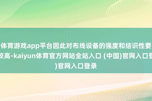 体育游戏app平台因此对布线设备的强度和结识性要求较高-kaiyun体育官方网站全站入口 (中国)官网入口登录